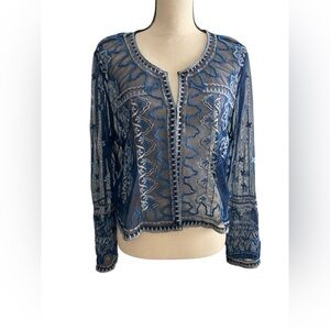 Women’s vintage Y2K Chicos boho embroidered festival top size XL